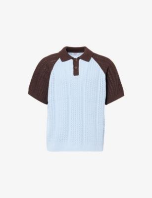 Abel Short-Sleeve Knitted Polo Top by OBEY