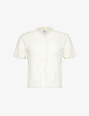 Agatha crochet cotton-blend knitted shirt by OBEY