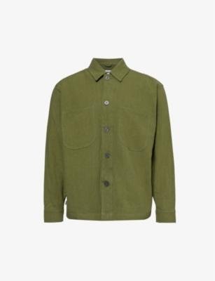 Antonio relaxed-fit linen-blend overshirt by OBEY