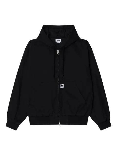 Glen faded-wash hoodied jacket by OBEY