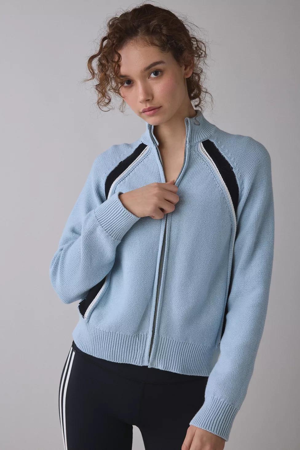 OBEY Lizzie Zip-Front Mock Neck Sweater by OBEY