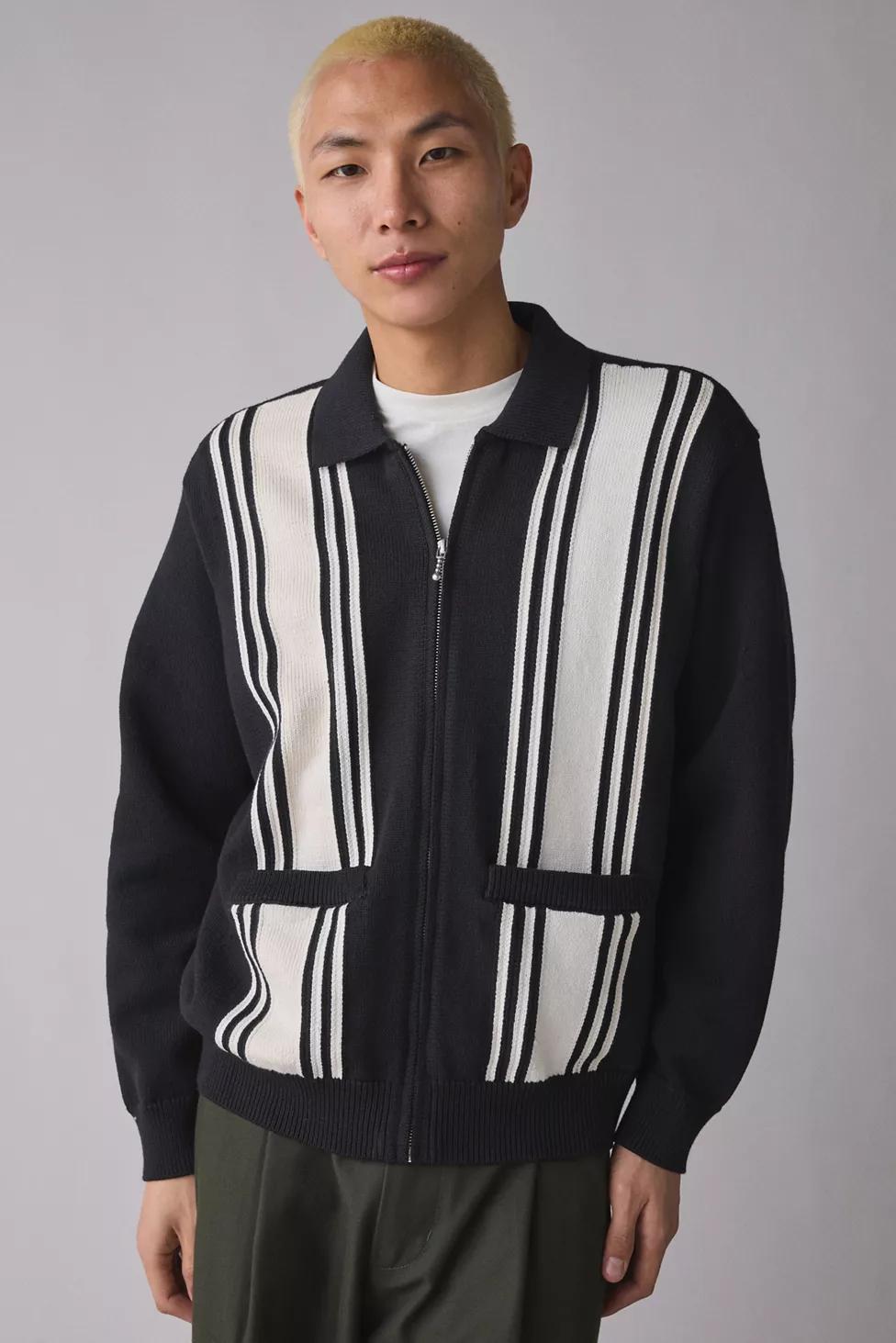OBEY Matt Zip Up Polo Collar Sweater by OBEY