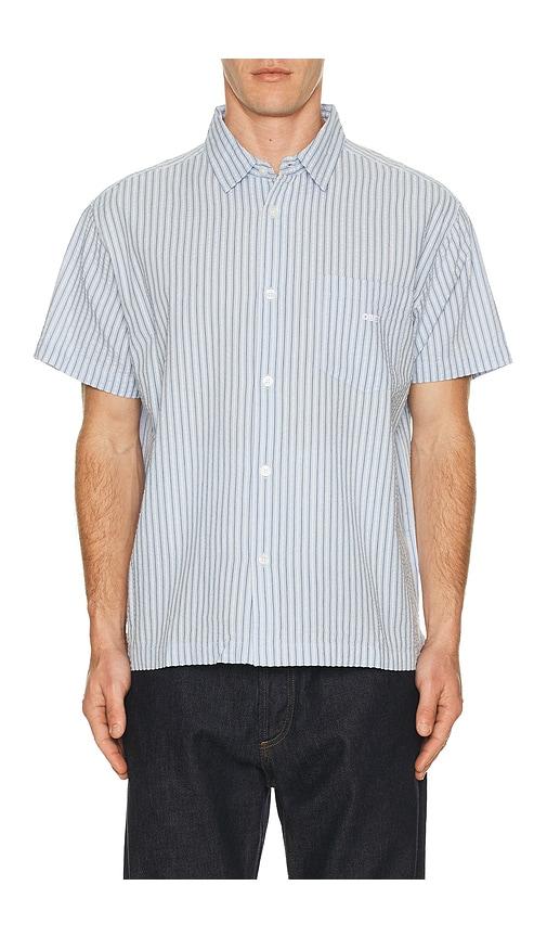 Obey Alan Woven Shirt in Baby Blue by OBEY