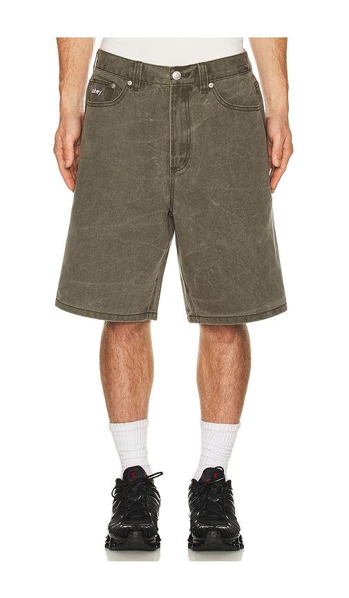 Obey Bigwig Baggy Denim Short in Black by OBEY
