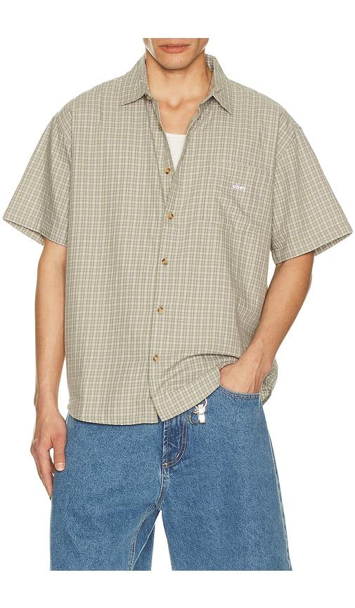 Obey Bigwig Ian Woven Shirt in Green by OBEY