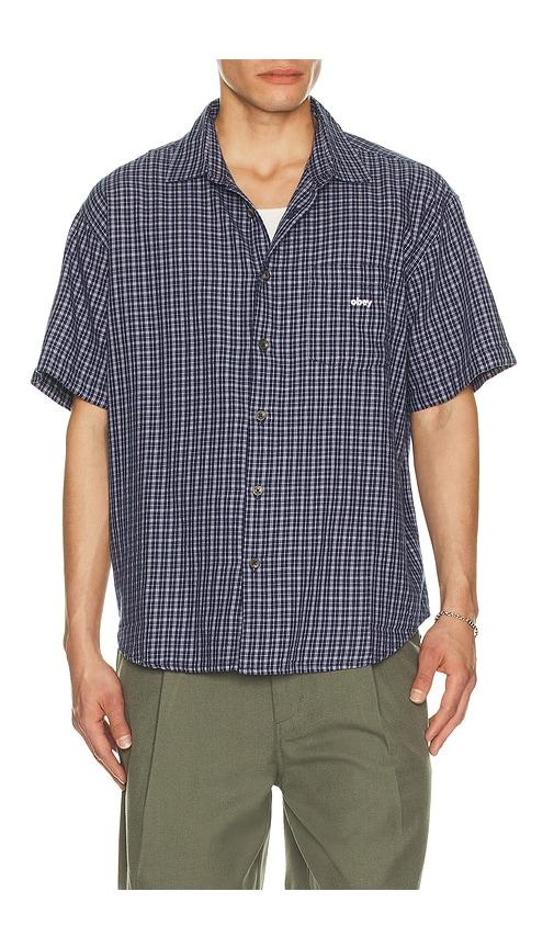 Obey Bigwig Ian Woven Shirt in Navy by OBEY