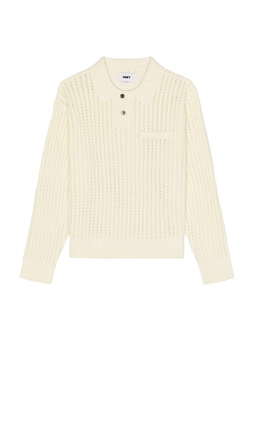 Obey Duane Sweater Polo in Cream by OBEY