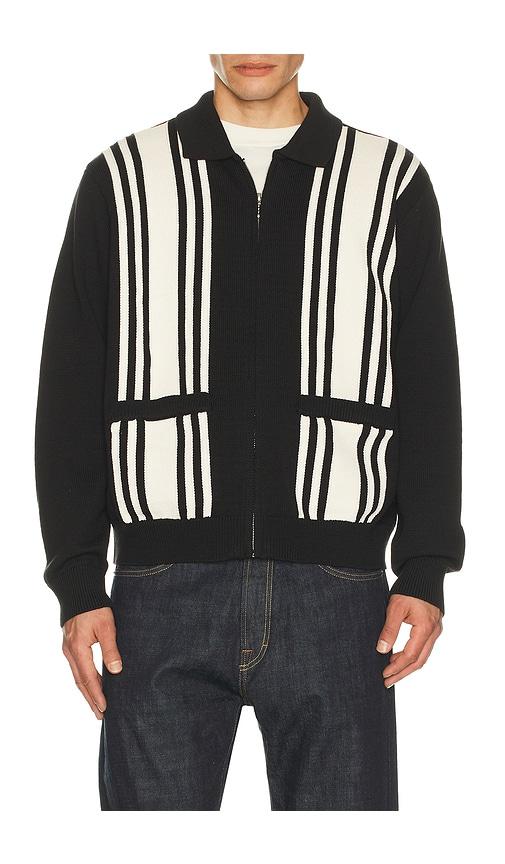 Obey Matt Zip Up Sweater in Black by OBEY