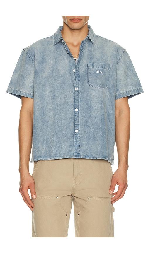 Obey Owens Denim Shirt in Blue by OBEY
