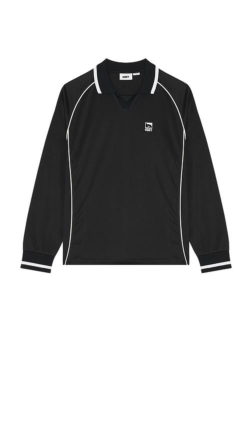 Obey Polo Collar Sports Shirt in Black by OBEY