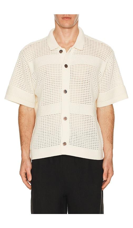Obey Zach Knitted Shirt in Cream by OBEY