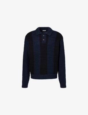 Textured Rugby Cotton-Knit Polo Jumper by OBEY