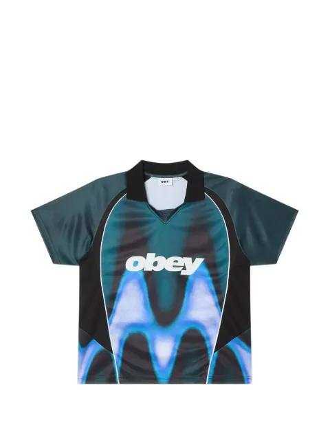 blurred-print T-shirt by OBEY