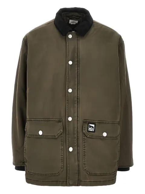 buttoned patch jacket by OBEY