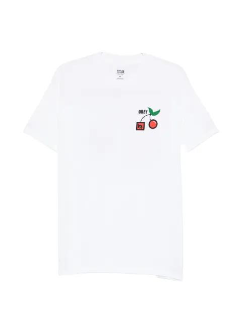 cherry-print T-shirt by OBEY