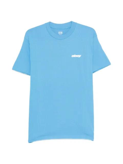 logo-print T-shirt by OBEY