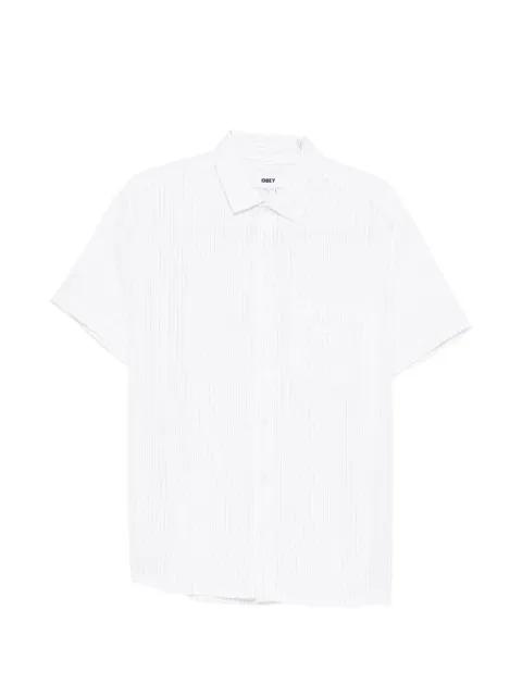 pinstripe short-sleeve shirt by OBEY