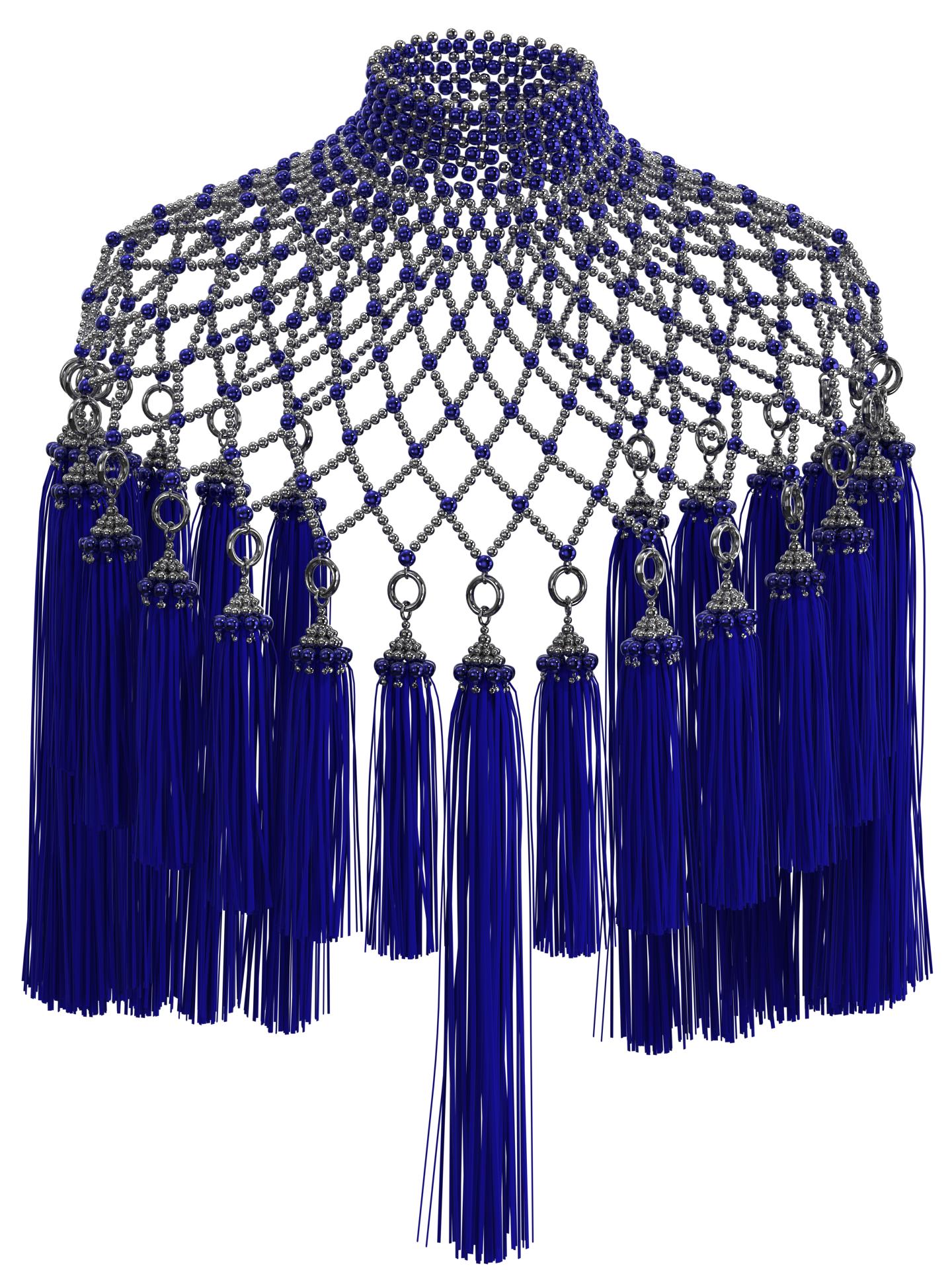 Blue Freja Modular Cape by OBJECT & DAWN Blue Freja Modular Cape by OBJECT & DAWN