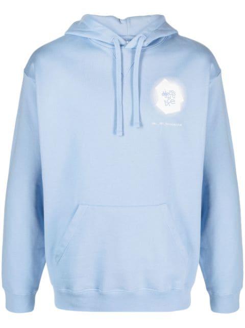cloud-print cotton hoodie by OBJECTS IV LIFE