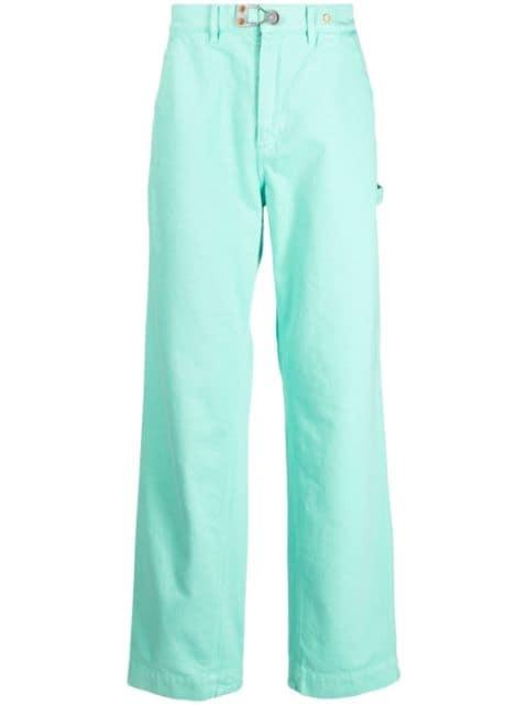 embroidered-logo mid-rise jeans by OBJECTS IV LIFE