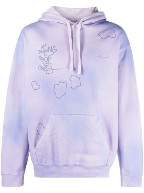 graphic-print faded hoodie by OBJECTS IV LIFE