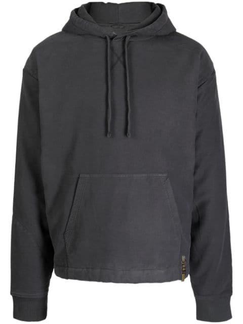 logo-plaque drawstring hoodie by OBJECTS IV LIFE