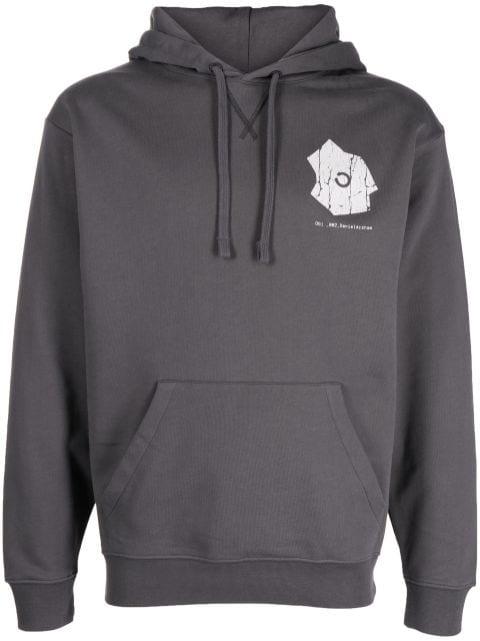 logo-print cotton hoodie by OBJECTS IV LIFE