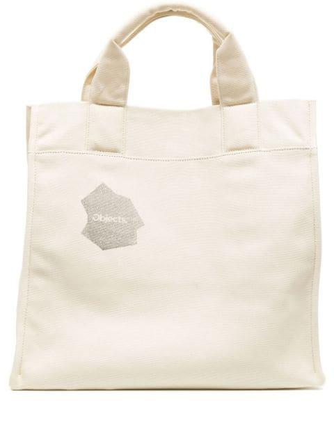 logo-print cotton tote bag by OBJECTS IV LIFE