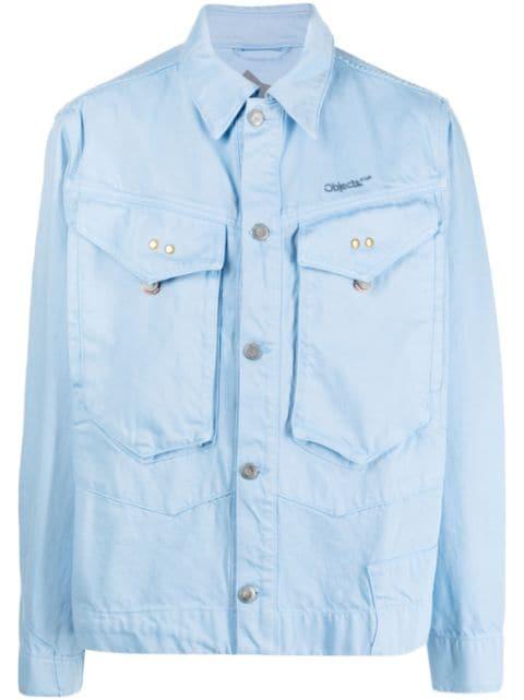 logo-print denim jacket by OBJECTS IV LIFE