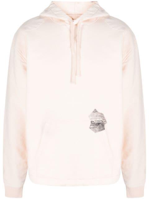 logo-print organic cotton hoodie by OBJECTS IV LIFE