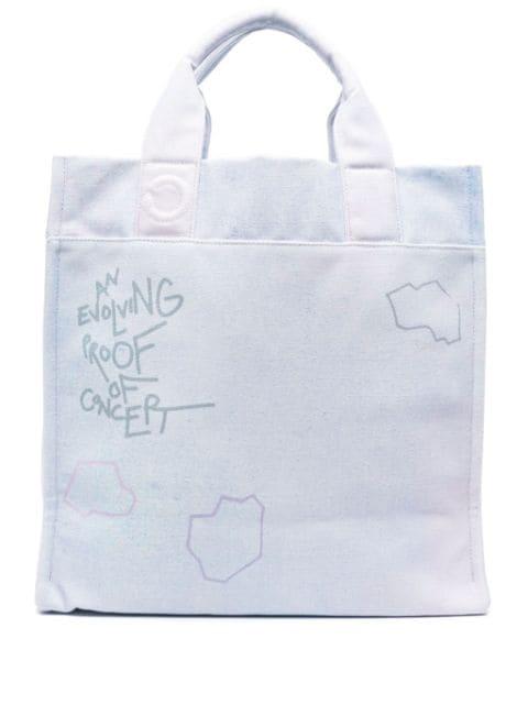 slogan-print cotton tote bag by OBJECTS IV LIFE