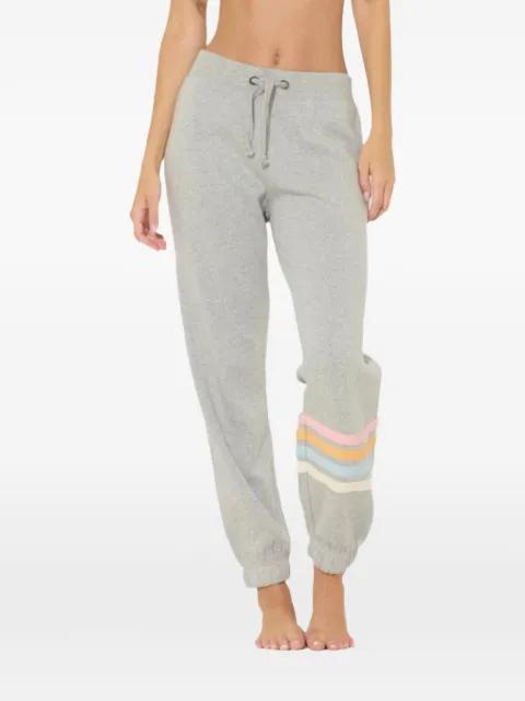 stripe-detail fleece track pants by OCEAN DRIVE