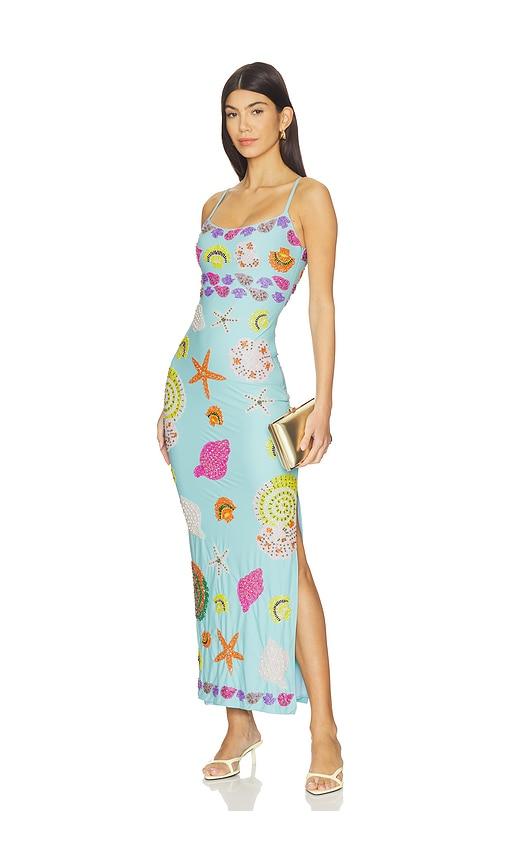 Oceanus New York Strapped Dress in Baby Blue by OCEANUS