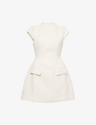 Cap-Sleeve Tweed Mini Dress by ODD MUSE