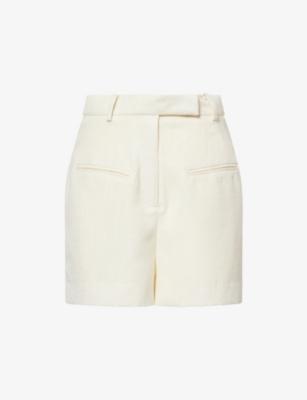Tailored High-Rise Tweed Shorts by ODD MUSE