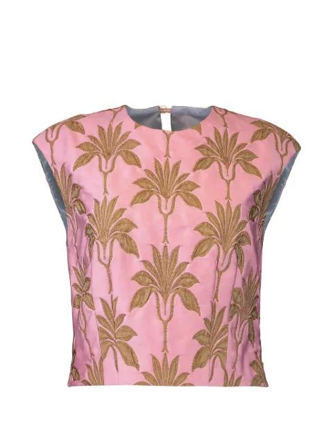 Sleeveless floral shirt by ODEEH