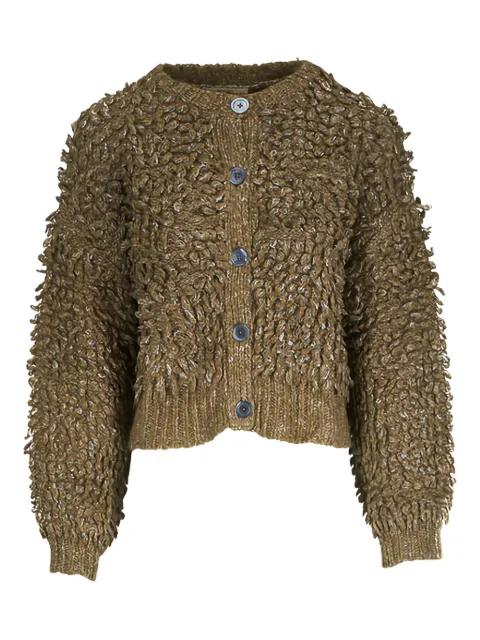 chunky-knit cardigan by ODEEH