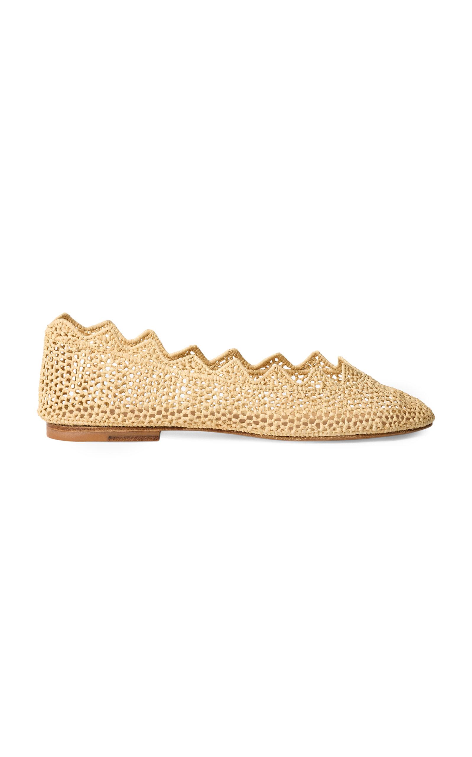 Odissi Harper Rafia Ballet Flats - Moda Operandi by ODISSI