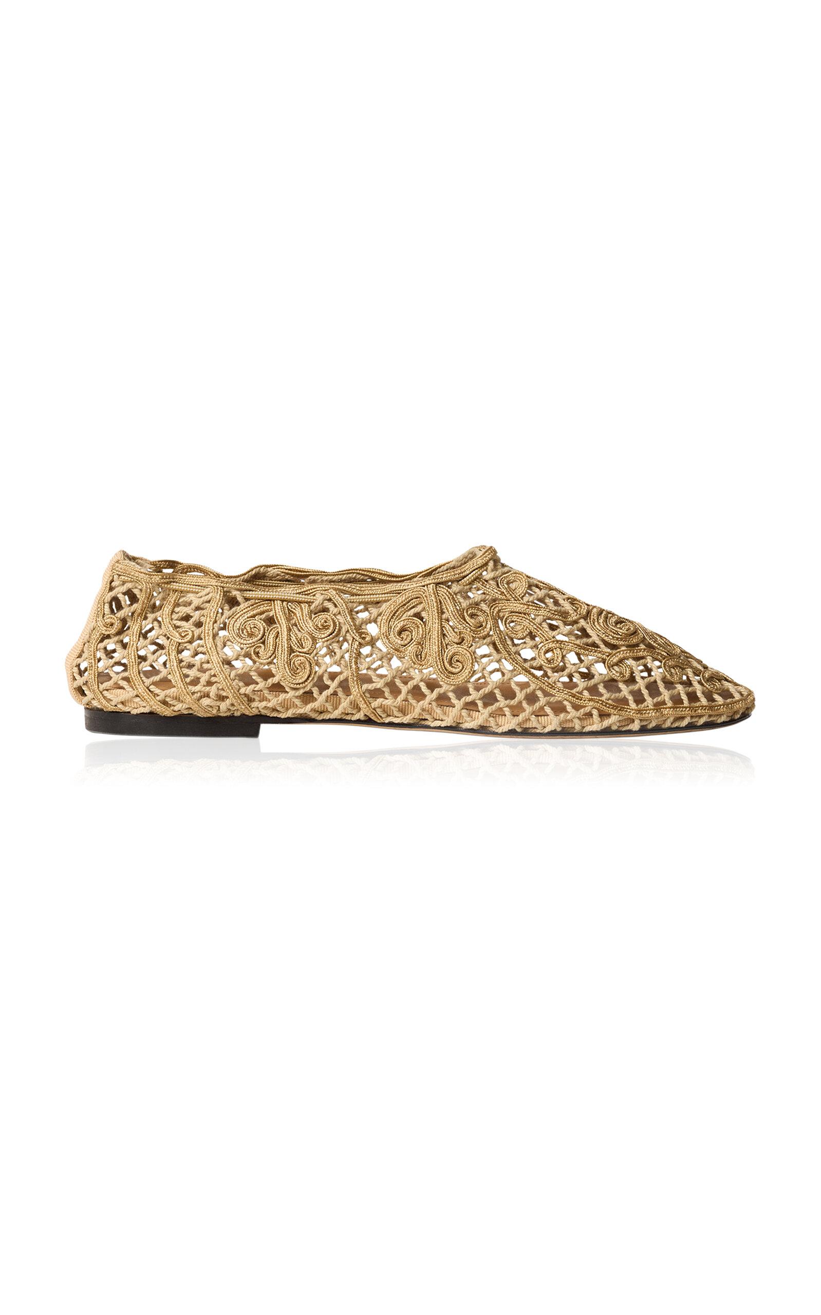 Odissi Iris Crocheted Flats - Moda Operandi by ODISSI