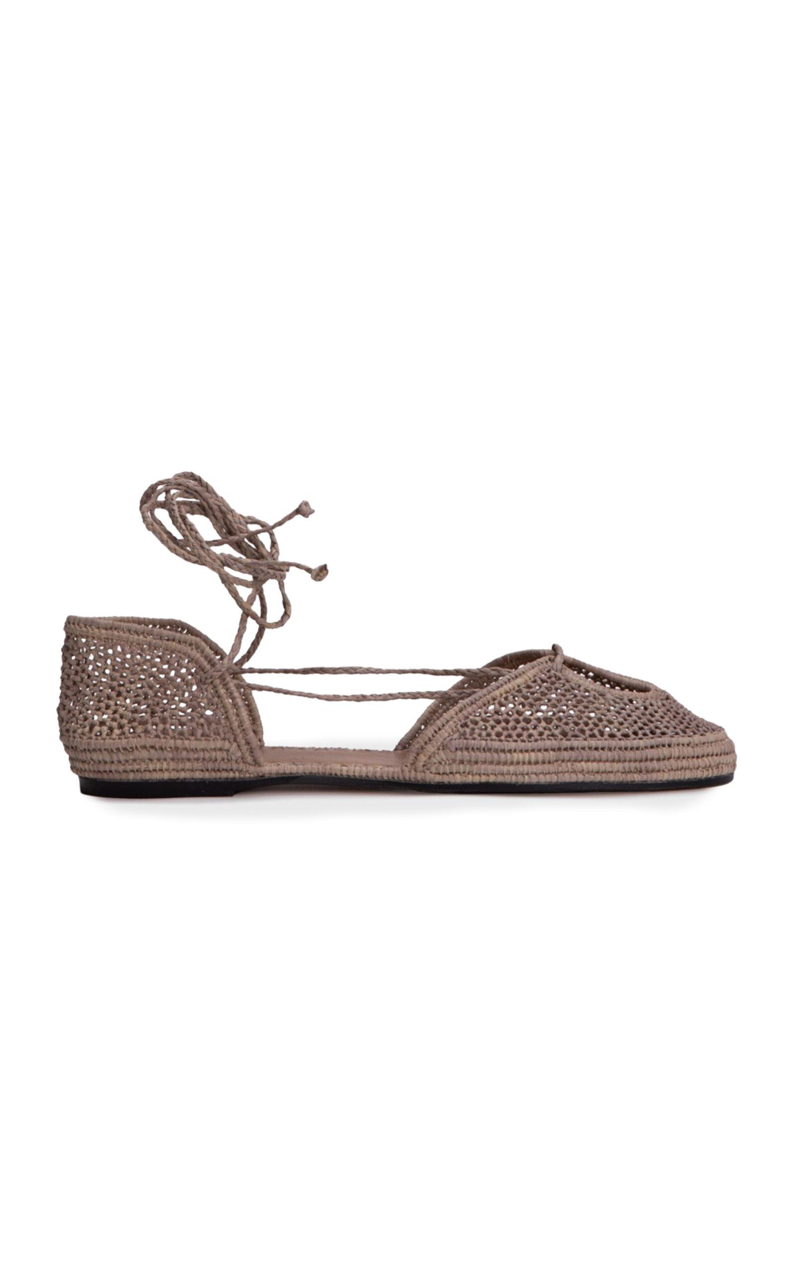 Odissi Lima Rafia Ballet Flats - Moda Operandi by ODISSI