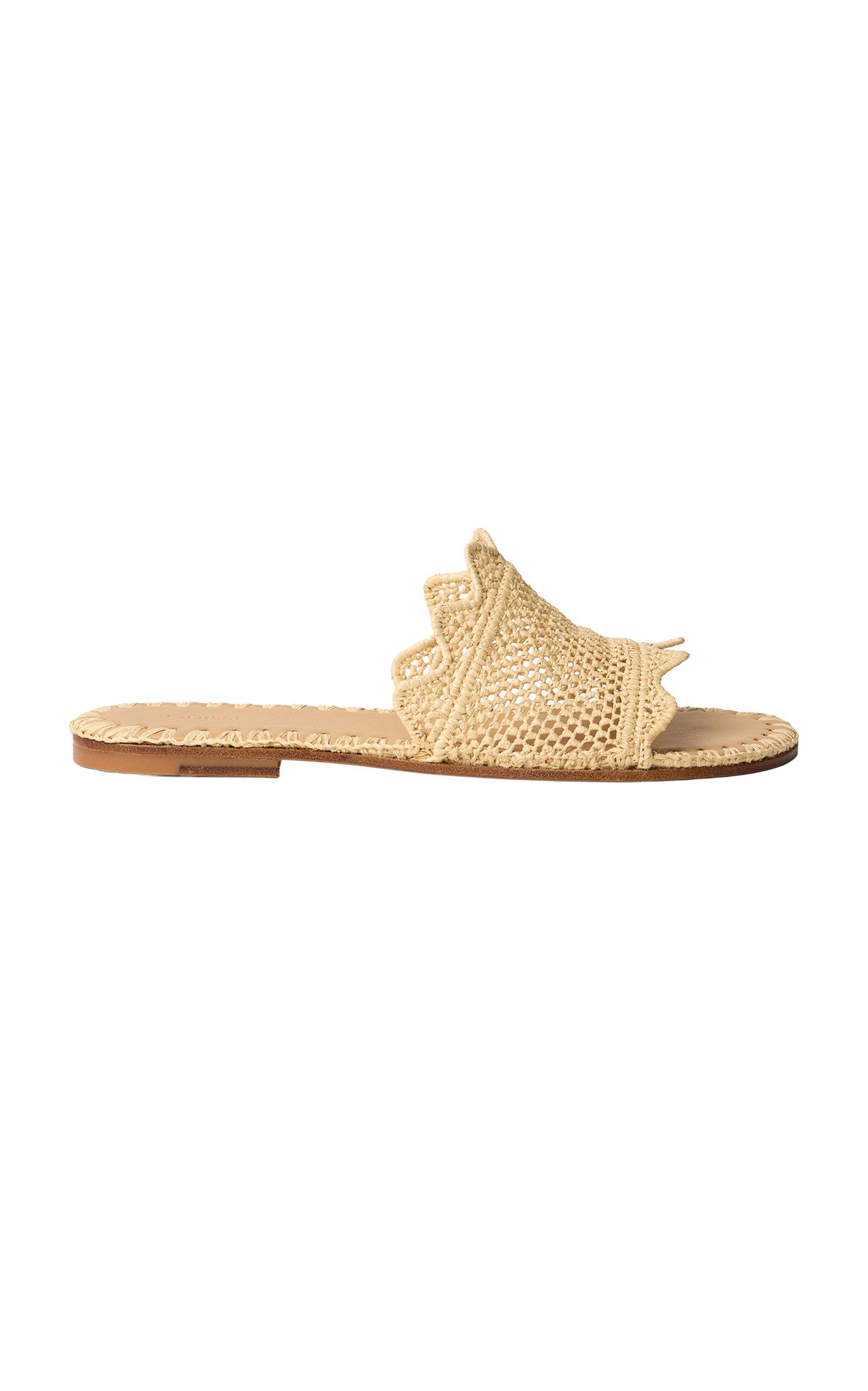 Odissi Lucia Rafia Sandals - Moda Operandi by ODISSI