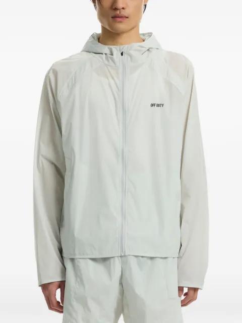 logo-print hoodied jacket by OFF DUTY