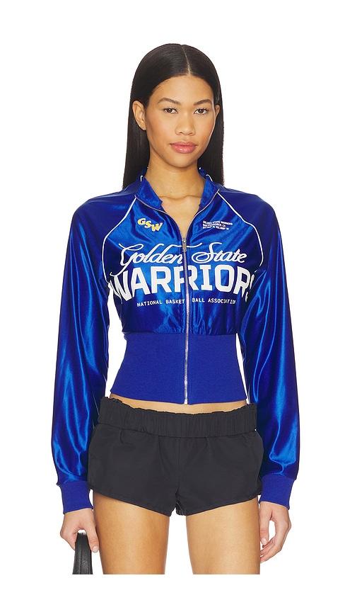 Off Season Golden State Warriors Cropped Track Jacket in Blue by OFF SEASON