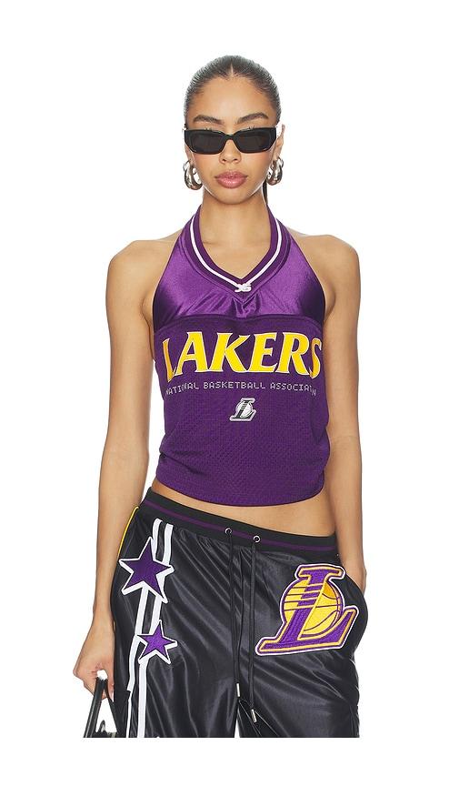 Off Season LA Lakers Jersey Halter Top in Purple by OFF SEASON