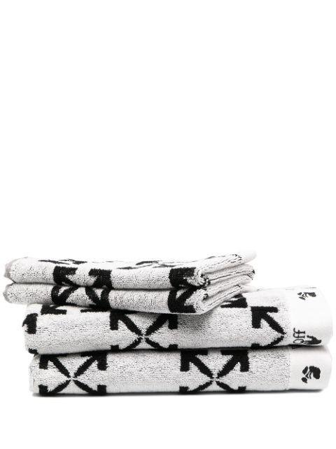 Arrow motif towels (set of 2) by OFF-WHITE