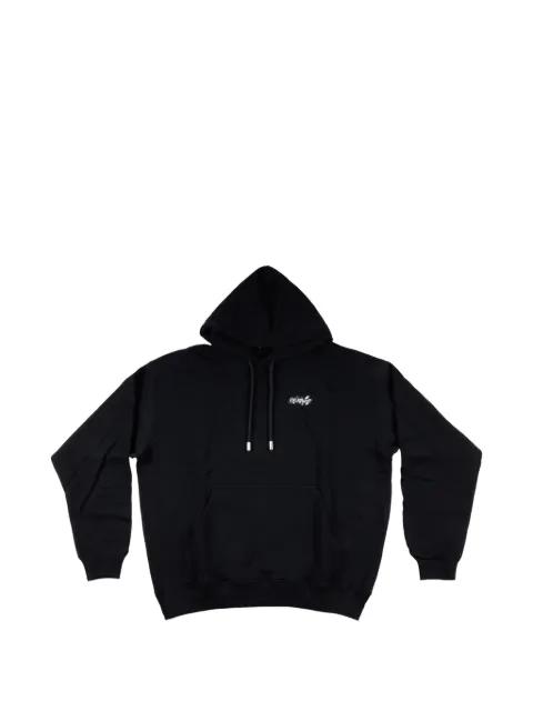 Arrow paint-splatter hoodie by OFF-WHITE