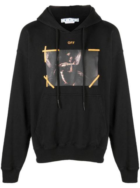 Arrows Caravaggio print hoodie by OFF-WHITE