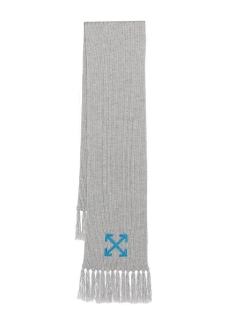 Arrows-embroidered wool scarf by OFF-WHITE