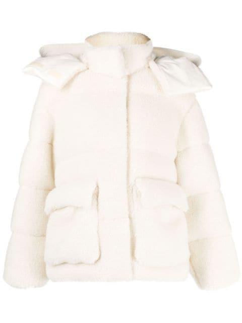 Arrows fleece-texture puffer jacket by OFF-WHITE