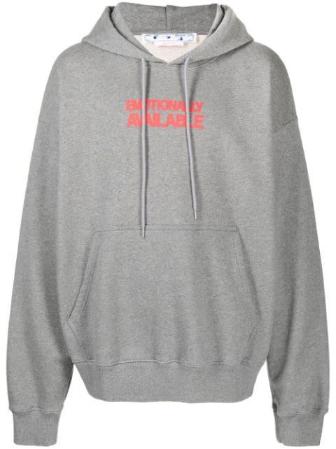 Arrows-motif drawstring hoodie by OFF-WHITE